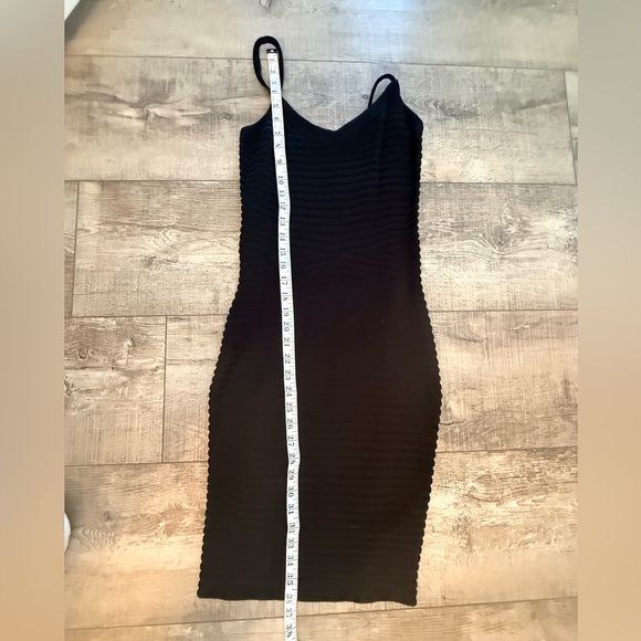 Alexander Wang Ribbed Bodycon Mini Dress Black Medium - Picture 8 of 8